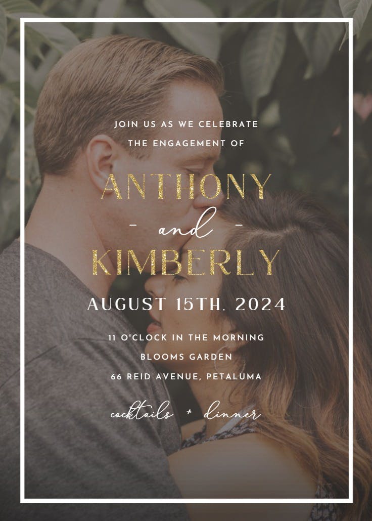 Our date - engagement party invitation